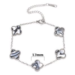TA497 Lắc tay titan hoa 4 cánh van cleef