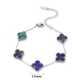 TA498 Lắc tay titan hoa 4 cánh van cleef