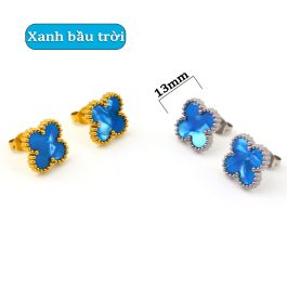 TB289 Bông tai nữ titan van cleef nền màu xanh bầu trời