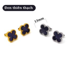 TB298 Bông tai nữ titan van cleef nền màu đen thiên thạch