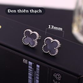 TB298 Bông tai nữ titan van cleef nền màu đen thiên thạch
