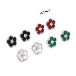 TB300 Bông tai nữ titan hoa 5 cánh van cleef