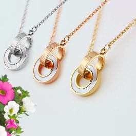 TN062 Dây chuyền titan Cartier cẩm xà cừ