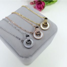 TN062 Dây chuyền titan Cartier cẩm xà cừ