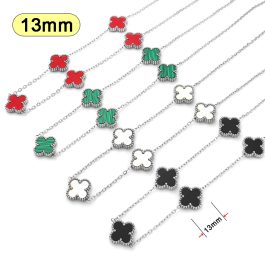 TN134 Dây chuyền nữ titan 5 bông hoa 4 cánh van cleef 13mm