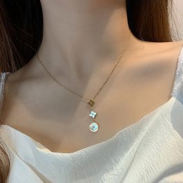 TN217 Dây chuyền titan LV thời trang