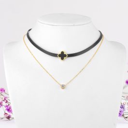 TN291 Dây chuyền titan LV thời trang choker