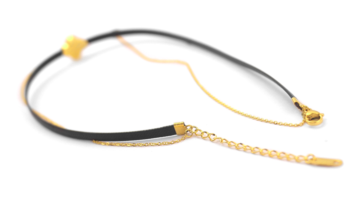 TN291 Dây chuyền titan LV thời trang choker - Ảnh 6