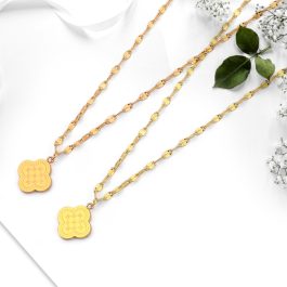 TN355 Dây chuyền titan lá me mặt hoa 4 cánh LV