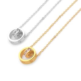 TN360 Dây chuyền titan vòng tròn cartier