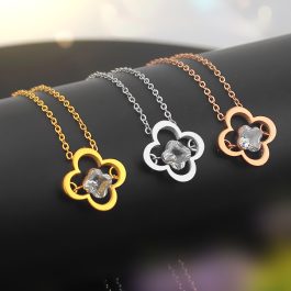 TN364 Dây chuyền titan hoa 4 cánh van cleef