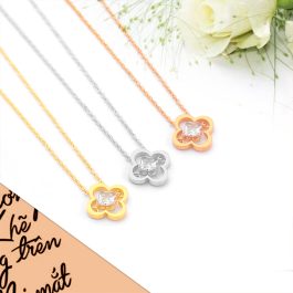 TN364 Dây chuyền titan hoa 4 cánh van cleef