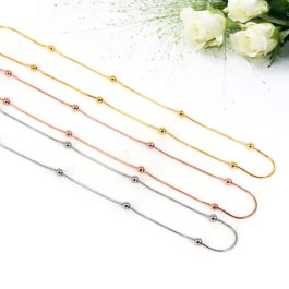 TN367 Dây chuyền titan mì gắn bi cách điệu