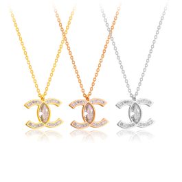 TN373 Dây chuyền titan chanel thời trang đính đá