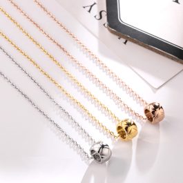 TN379 Dây chuyền titan họa tiết quả trám