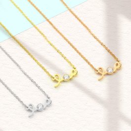 TN435 Dây chuyền titan chữ love