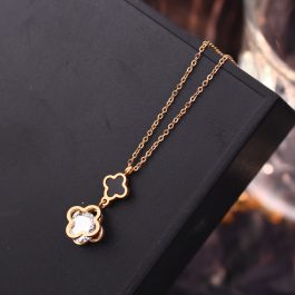 TN482 Dây chuyền titan thời trang hoa 4 cánh van cleef