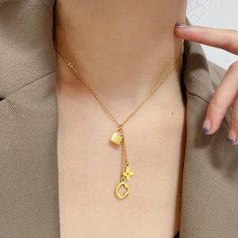 TN521 Dây chuyền titan thời trang LV