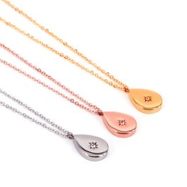 TN590 Dây chuyền titan mặt hình giọt nước siêu xinh