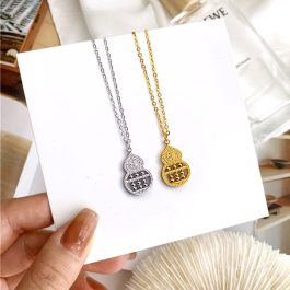 TN621 Dây chuyền nữ titan mặt hình hồ lô phát tài