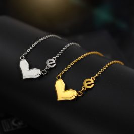 TN659 Dây chuyền nữ titan mặt hình trái tim love