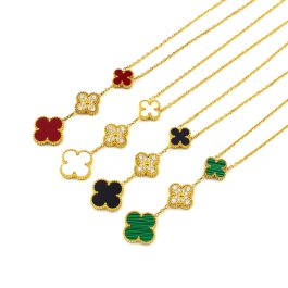 TN693 Dây chuyền nữ titan mặt hình hoa 4 cánh Van Cleef