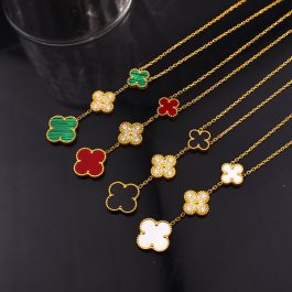 TN693 Dây chuyền nữ titan mặt hình hoa 4 cánh Van Cleef