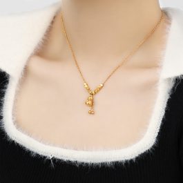 TN711 Dây chuyền, vòng cổ titan mặt hình hồ lô