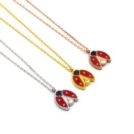 TN728 Vòng cổ dây chuyền titan nữ van cleef hình con bọ