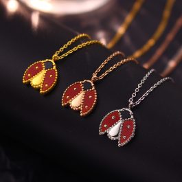 TN728 Vòng cổ dây chuyền titan nữ van cleef hình con bọ