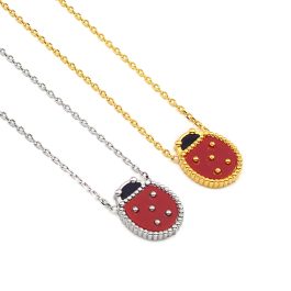 TN729 Vòng cổ dây chuyền titan nữ van cleef hình con bọ