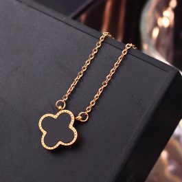 TN754 Dây chuyền nữ titan mặt hoa 4 cánh van cleef