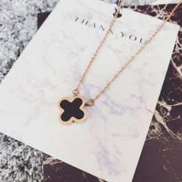 TN754 Dây chuyền nữ titan mặt hoa 4 cánh van cleef