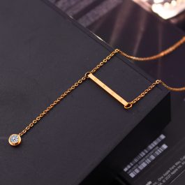 TN766 Dây chuyền nữ titan mặt cartier