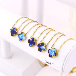 TN855 Dây chuyền nữ titan hoa 4 cánh van cleef 13mm