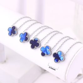 TN856 Dây chuyền nữ titan hoa 4 cánh van cleef 13mm