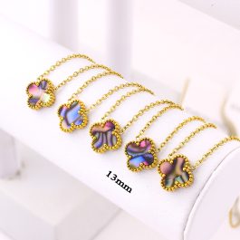 TN858 Dây chuyền nữ titan hoa 4 cánh van cleef 13mm