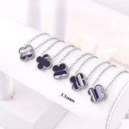 TN859 Dây chuyền nữ titan hoa 4 cánh van cleef 13mm