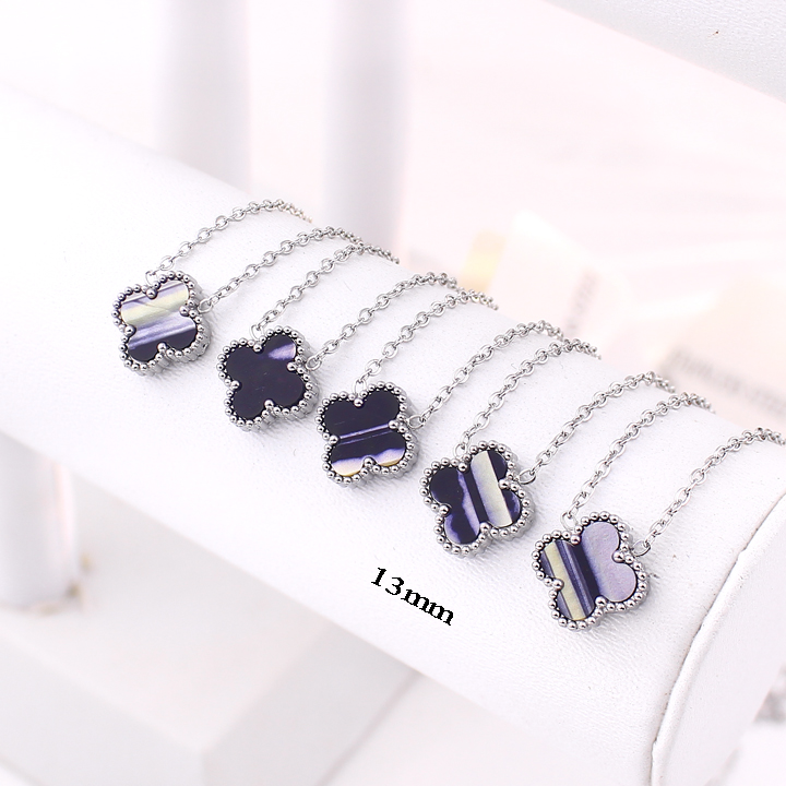 TN859 Dây chuyền nữ titan hoa 4 cánh van cleef 13mm