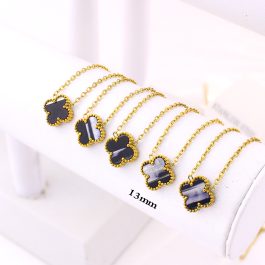 TN860 Dây chuyền nữ titan hoa 4 cánh van cleef 13mm