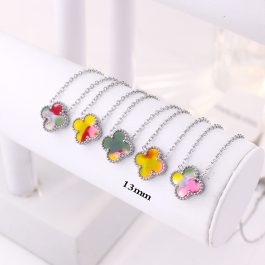 TN861 Dây chuyền nữ titan hoa 4 cánh van cleef 13mm