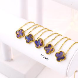 TN866 Dây chuyền nữ titan hoa 4 cánh van cleef 13mm