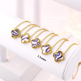 TN868 Dây chuyền nữ titan hoa 4 cánh van cleef 13mm