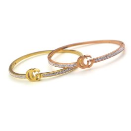 TV159 Vòng tay titan đính đá thời trang Gucci