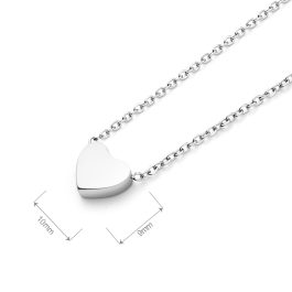 DC019 Dây chuyền nữ titan mặt hình trái tim 3 ly