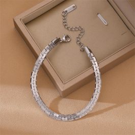 TA058 Lắc tay nữ titan số 8 cán dẹp