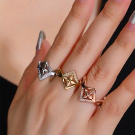 TC073 Nhẫn nữ titan LV (Size 6-7-8)