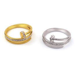 TC082 Nhẫn nữ titan cây đinh cartier (Size 6-7-8)