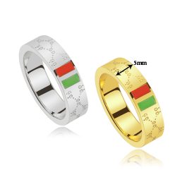 TC105 Nhẫn titan Gucci bảng 5mm (Size 5-6-7-8)