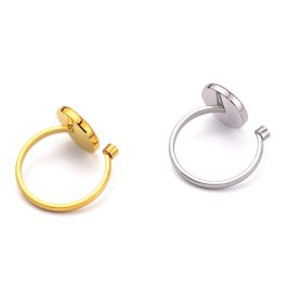 TC140 Nhẫn nữ titan thiết kế hở mặt hình hoa LV (Size 6-7-8)